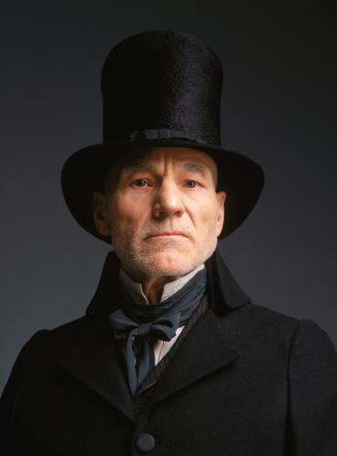 Ebenezer Scrooge, as played by Sir Patrick Stewart in a 1999 adaptation. 