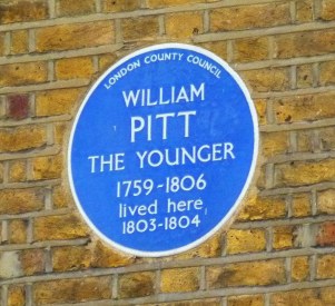 William Pitt the Younger Plaque