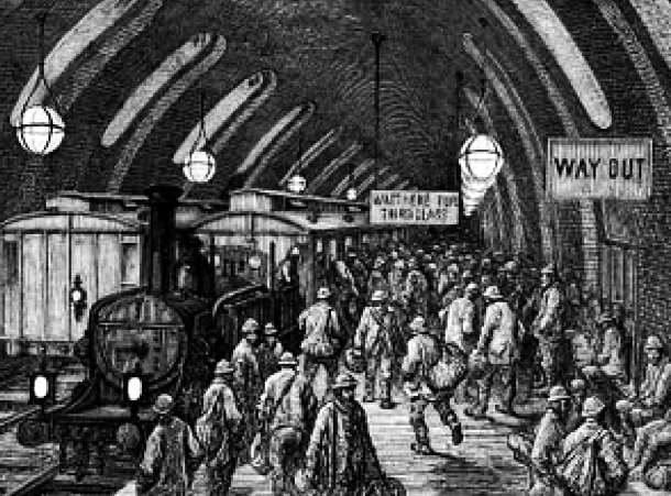 Rush hour at Baker Street... Victorian style. 