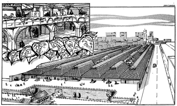1986 artist's impression of the Tobacco Dock revamp (image: Copyright Sunday TImes)