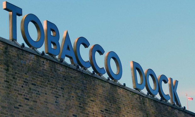 Tobacco Dock Sign
