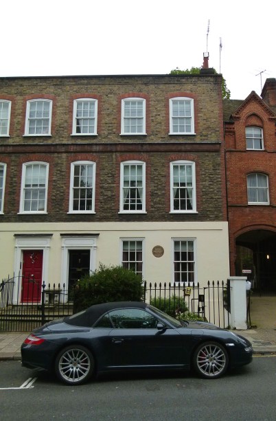180 Ebury Street (the home with the black door was once occupied by the Mozart family). 
