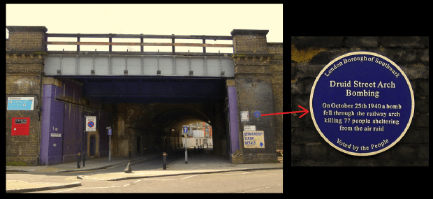 Site of the Druid Street disaster. 