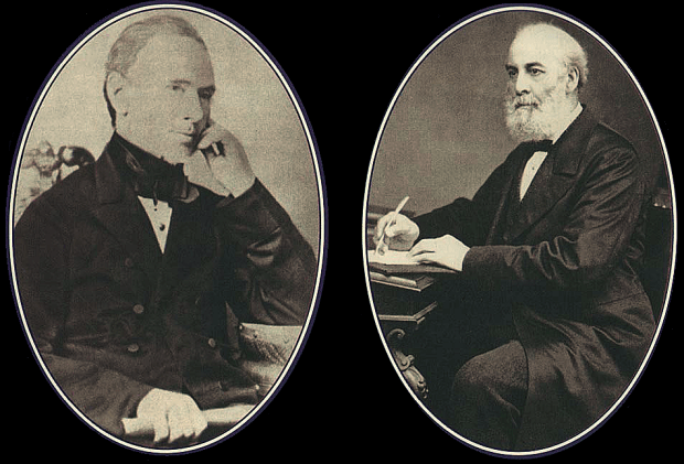 James Peek and George Frean; pioneering biscuit makers. (Image: Freshford.com).