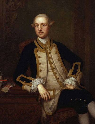 Captain Maurice Suckling; the uncle who introduced young Horatio to the Royal Navy (portrait by Thomas Bardwell).