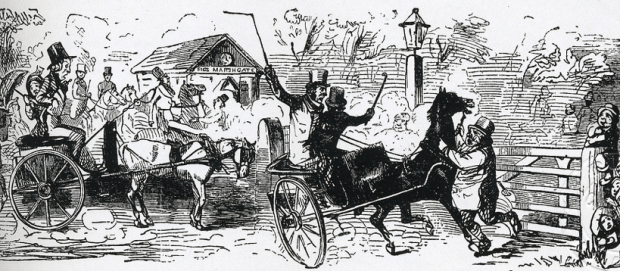 A scene depicting traffic chaos as race-goers return to London from Epsom (image by Mark Searle).