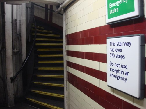 Deep level tube stairs... (image: Geograph).