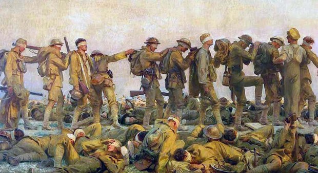 'Gassed' by John Singer Sargent, 1919. This painting is part of the Imperial War Museum's collection.