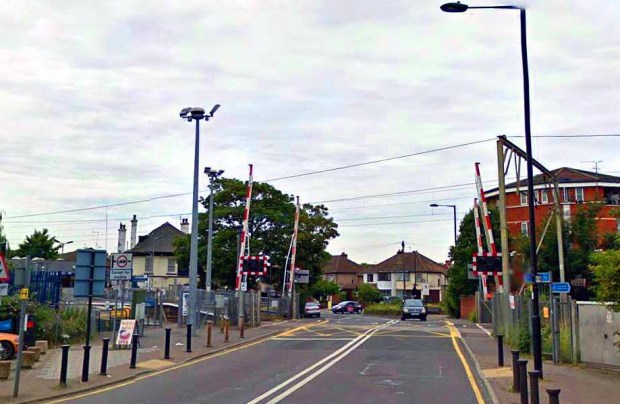 Green Street's railway level crossing (image: Google).