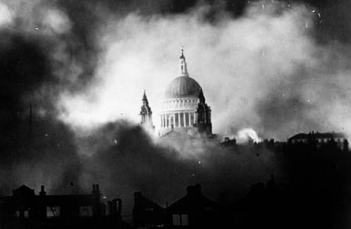 The iconic image of St Paul's Cathedral, photographed on the night of December 29th 1940. 