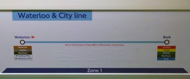 The Waterloo and City Line... London Underground's shortest. 