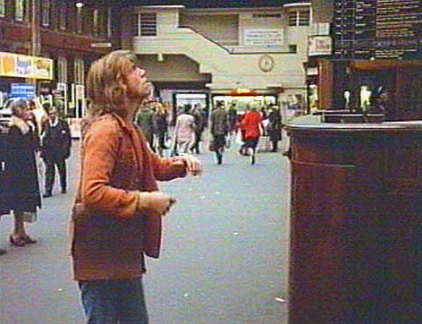 A screenshot from cheap 1973 flick, 'Horror Hospital'- Waterloo's old cinema can be glimpsed in the background... 