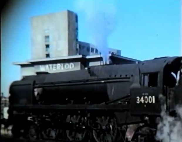 A steam engine at Waterloo, 1967