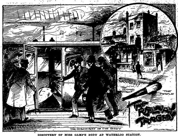Images depicting Elizabeth's murder (from the Victorian 'Penny Illustrated' magazine)