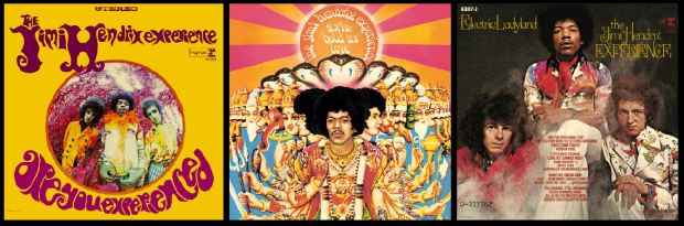 The Jimi Hendrix Experience's three celebrated studio albums