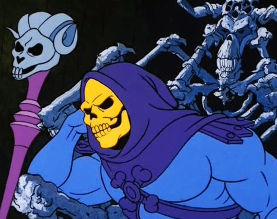 The original 'Skeletor' from the 1980s cartoon, 'He-Man' after whom the Hampton Court ghost was named