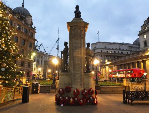 The London Memorial (aka the London Troops Monument) as seen looking towards Bank junction
