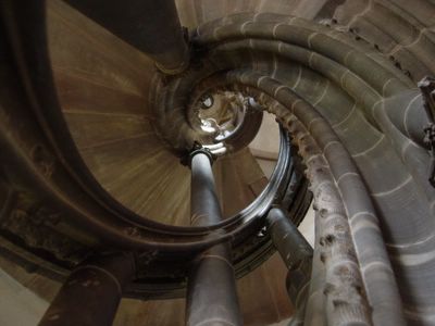 Steps inside Strasbourg Cathedral, which were said to resemble those within the Millbank Penitentiary (image: Midnight Cafe)