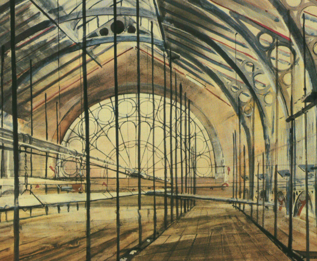 Artist's impression of the Covent Garden market hall during its conversion into the London Transport Museum in 1980 (image: London Illustrated News)