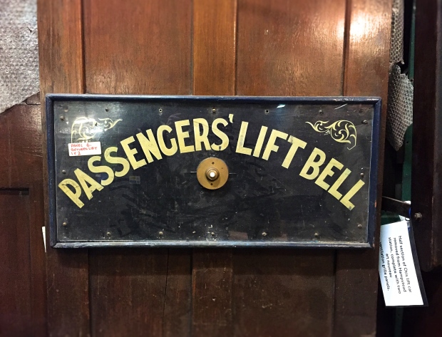 Passenger bell from Hampstead tube station's original lift