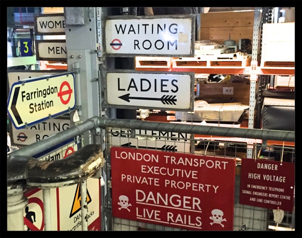 A small corner of the depot's signage section